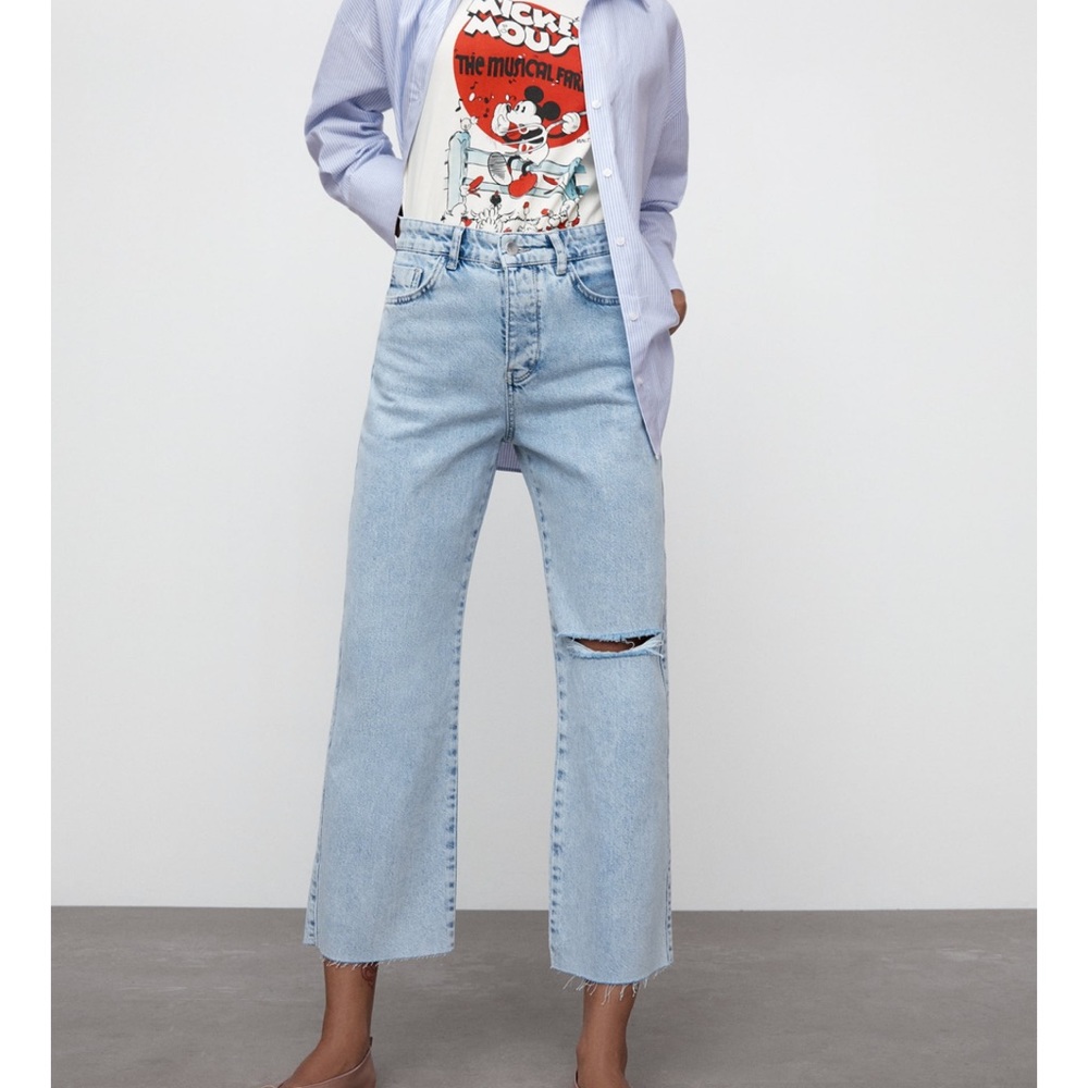 Zara - Ripped Straight Leg “TIKTOK JEAN”